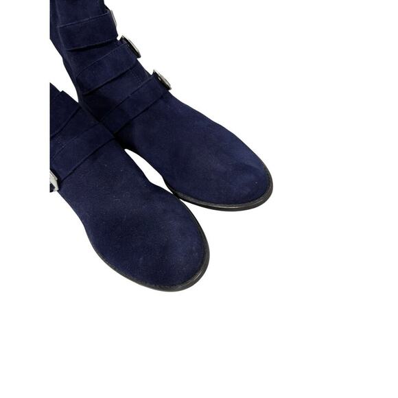 Women's Navy Suede Ankle Boots NWT - Picture 9 of 10